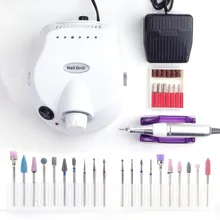 Электрический Маникюрный фрезерный станок аппарат вольфрамовый, Керамический Резак для ногтей сверла набор для полировки ногтей для удаления вращающийся Бур 30000 об/мин