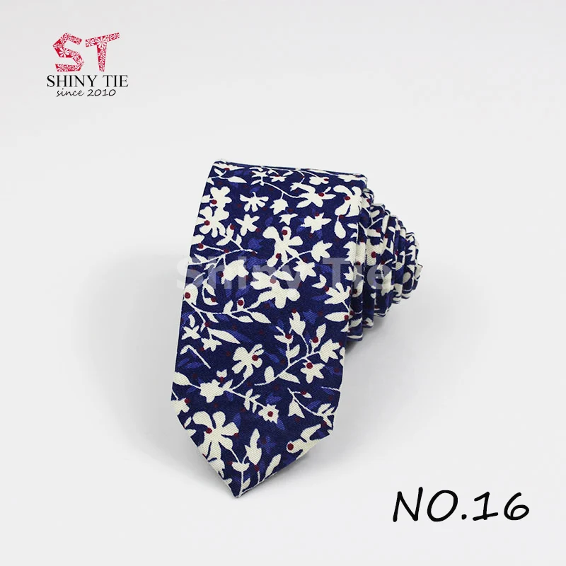 Мужской s модный галстук летний брендовый хлопковый галстук мягкий цветочный узкий галстук для мужчин ручной работы досуг галстук Gravata - Цвет: 16