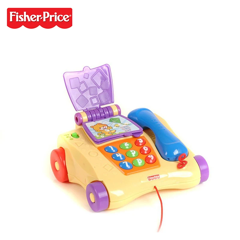 Фирменная обучающая игрушка Fisher Price детская музыкальная телефон двуязычная