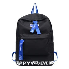 2017 neue Harajuku ulzzang unisex Brief Bänder GLÜCKLICH EVERDAY OK rucksack frauen schultasche männer reise umhängetasche