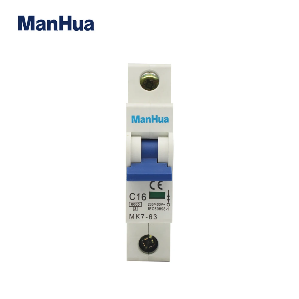 

Manhua MK7-63 16A Breaking Capacity 6kA Single Pole Miniature Circuit Breaker
