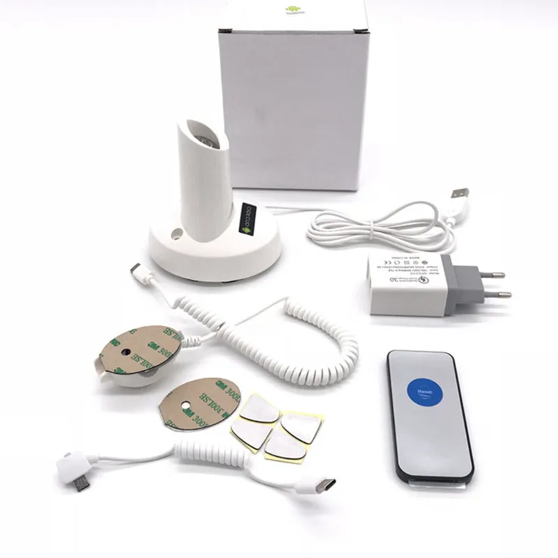 (30 set/lot) mobile phone retail shop alarm charging security anti theft remote control holder