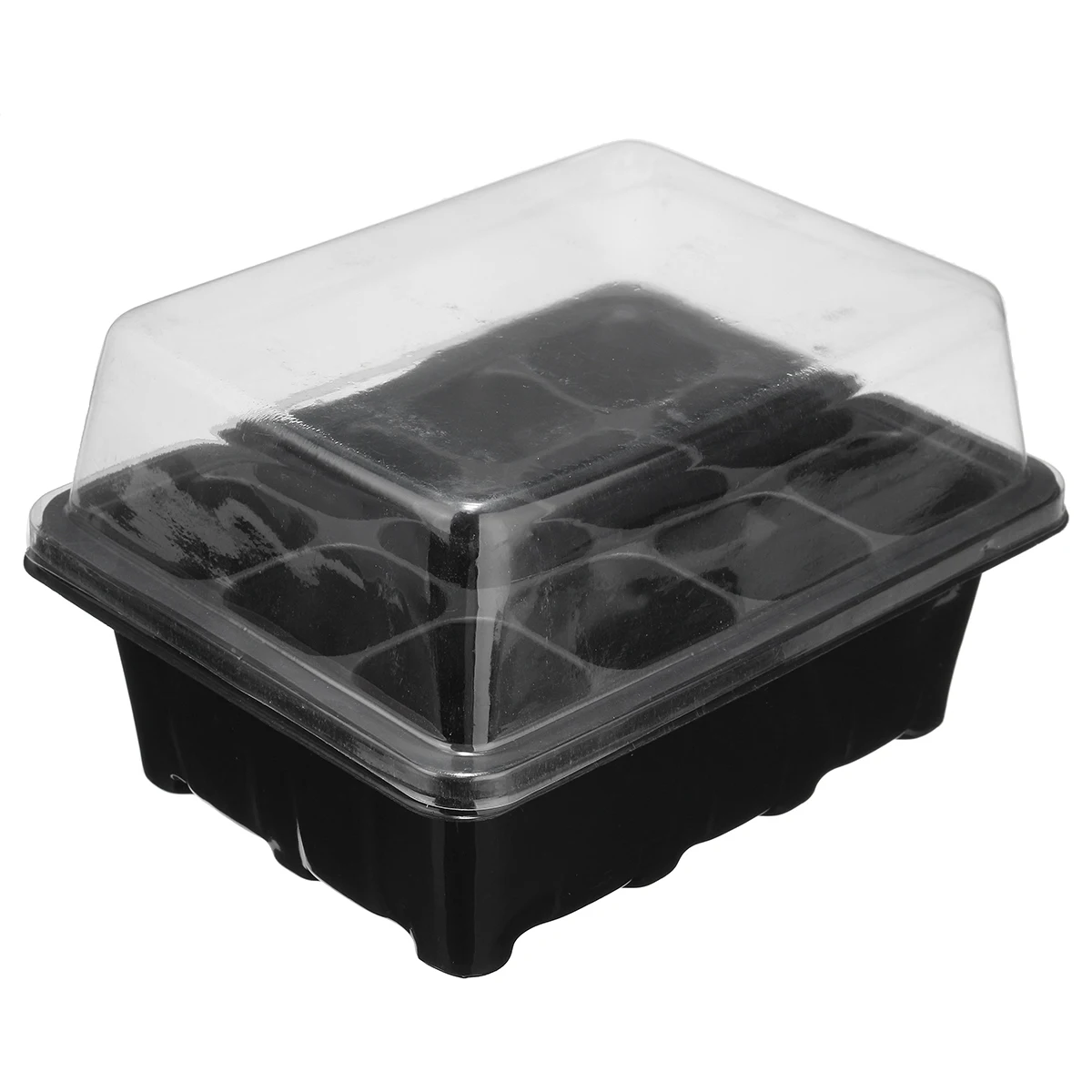 

Grow Tool Propagation Dome Tray 12 Cell Plug Plant Cloning Clone Accessories Plastic Black Inserts with holes Hot