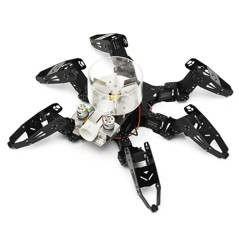 

High Quality XIAO R DIY 6-Legged STM32 Smart Ball Shooting Walking RC Robot Educational Kit Kid Toys
