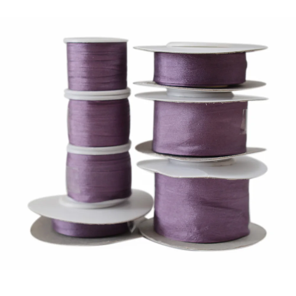 

283 Maroon 100% Pure Silk Ribbon for Embroidery Handcraft,Double Face Taffeta Silk Tape 2/4/7/10/13/25/32mm,10/30/100m