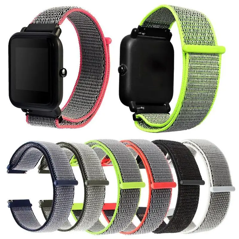 

Cocotina Canvas Replacement Watch Strap for Xiaomi Huami Amazfit Bip Youth Watch Retro Flat Strap Wrist Bracelet Watchband