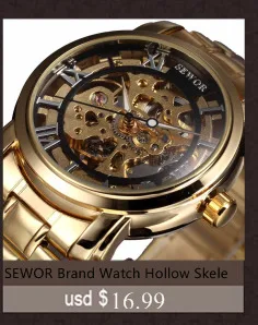SEWOR золотые полностью из нержавеющей стали автоматические механические часы для мужчин Авто Дата дизайнер для мужчин s часы для мужчин Relogio Masculino