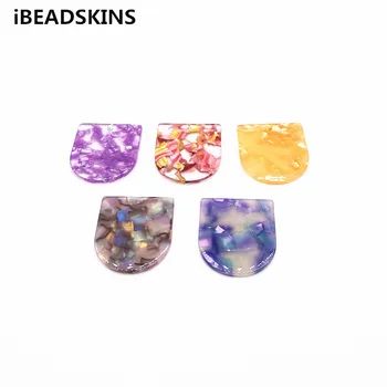 

New arrival! 35x31mm 50pcs/lot acetic acid geometric shape charm for earrings accessories/Earring parts Jewelry Findings making