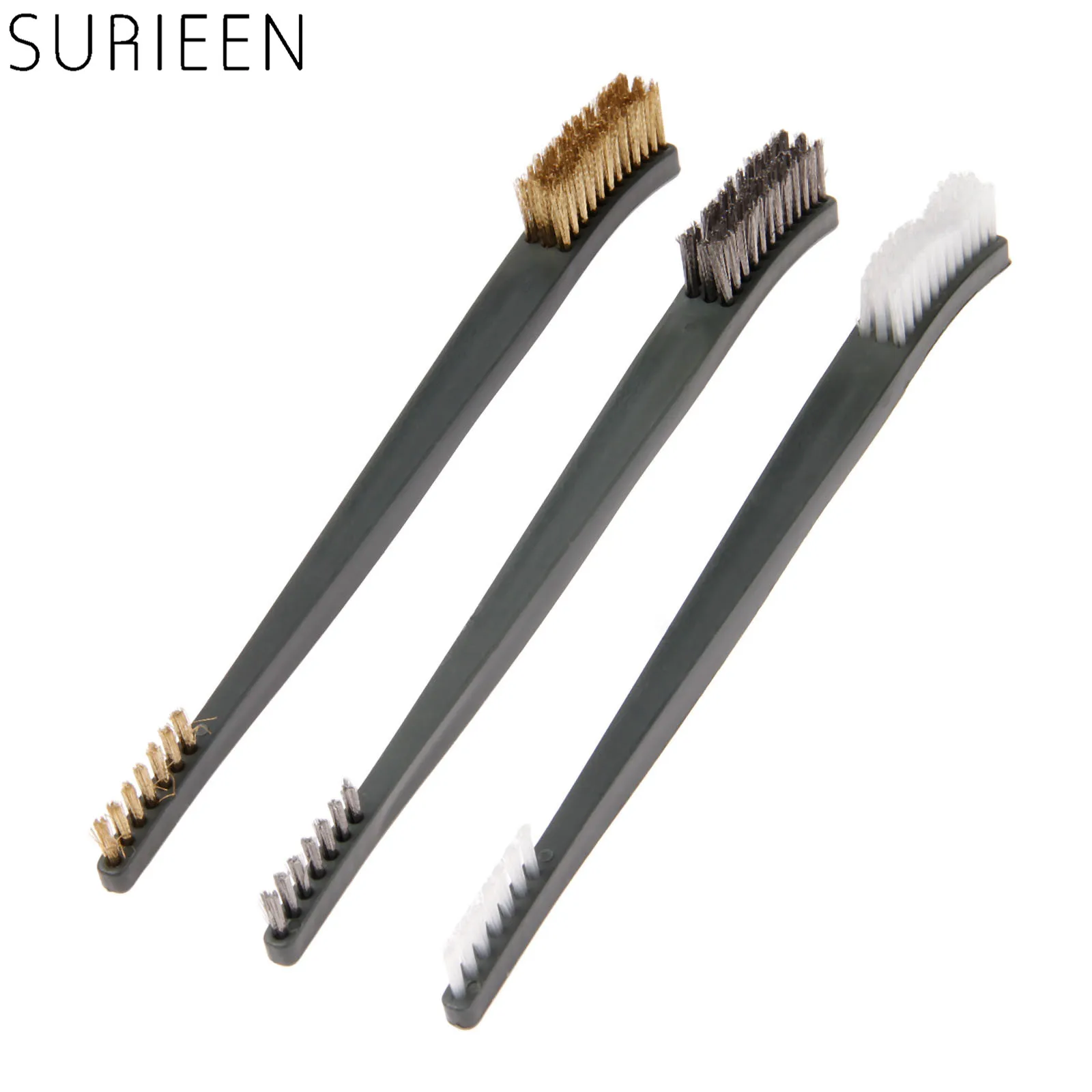 SURIEEN 3pcs/Set Gun Cleaning Set Brush Double Headed Cleaning Kit Hand Gun Hunting Accessories Tactical Rifle Clean Tool