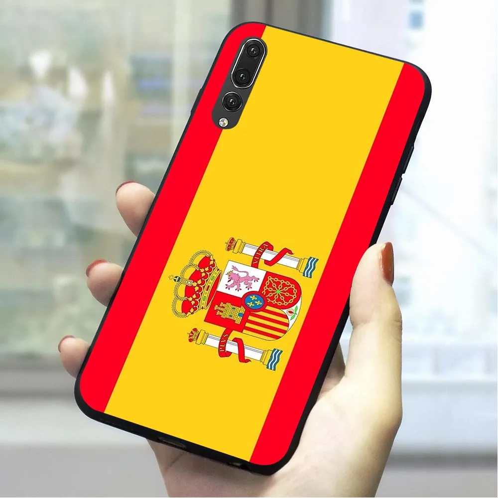 

Spain flag Soft TPU Case for Huawei P30 Phone Cover for Mate 10 Lite 20 P Smart 2019 P8 2017 P9 Mini P10 2018 P20 Pro Shell