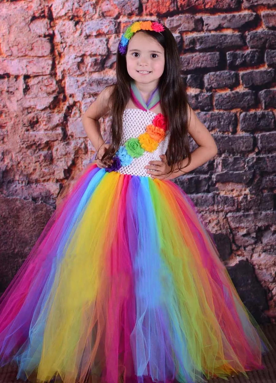 Fiori Ragazza Arcobaleno Vestito Dal Tutu di Compleanno Festa di Halloween  Di Natale Per Bambini Fatti A Mano Abito Primavera Estate Abbigliamento  TS095|clothing pink|clothing womenclothing m - AliExpress