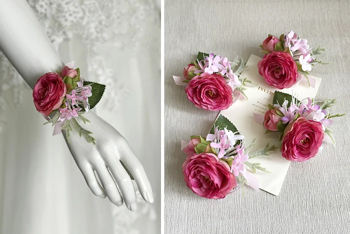 wedding wrist corsage boutonniere marriage  (12)