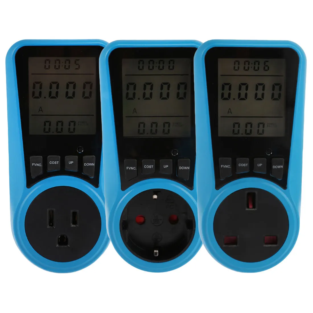 

AC230VAC120VEU US UK Plug Socket Digital Voltage Wattmeter Power Consumption Watt Energy Meter KWh Electricity Analyzer Monitor