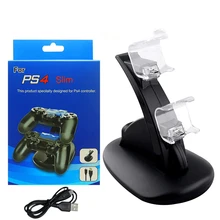 Gamepad Charger Dock PS4 LED Dual USB Charging Stand Station Cradle for Sony Playstation 4 PS4 / PS4 Pro /PS4 Slim Controller