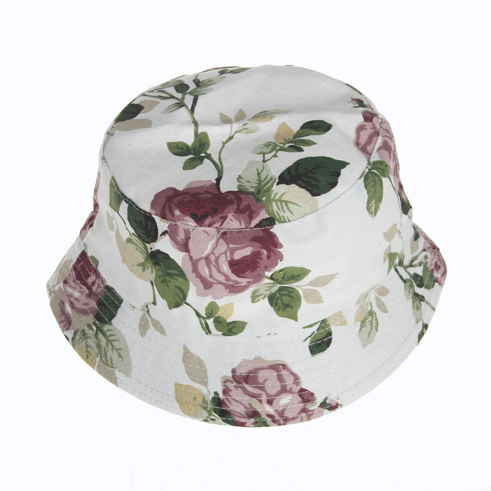 Новые детские шляпы с цветочным принтом для мальчиков и девочек, кепки с солнцезащитным шлемом для детей, мягкие хлопковые солнечные кепки, летние уличные кепки с сеткой - Цвет: 13
