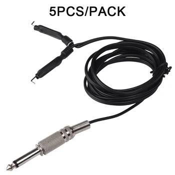 

2020 Tattoo Clip Cord 6 Feet For Power Supply 5pcs Black Tattoo Machine Gun Standard Phono-Plug Tattoo Acessorios Drop Shippping