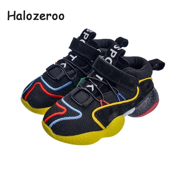 

2019 Autumn New Kids Sport Sneakers Children Chunky Sneakers Baby Girls Mesh Casual Sneakers Boys Black Brand Shoes Trainers