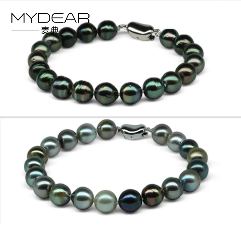 

MYDEAR Fine Pearl Jewelry Hot New Natual 11-12mm Glossy Tahitian Pearls Bracelets Bangles For Women,Best Gift Christmas Jewelry