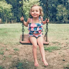 CHAMSGEND Для детей купальник-бикини для девочек, пляжные подвесной купальник+ шорты Купальники для малышей Комплект Bebek Mayo 19MAY19 P35