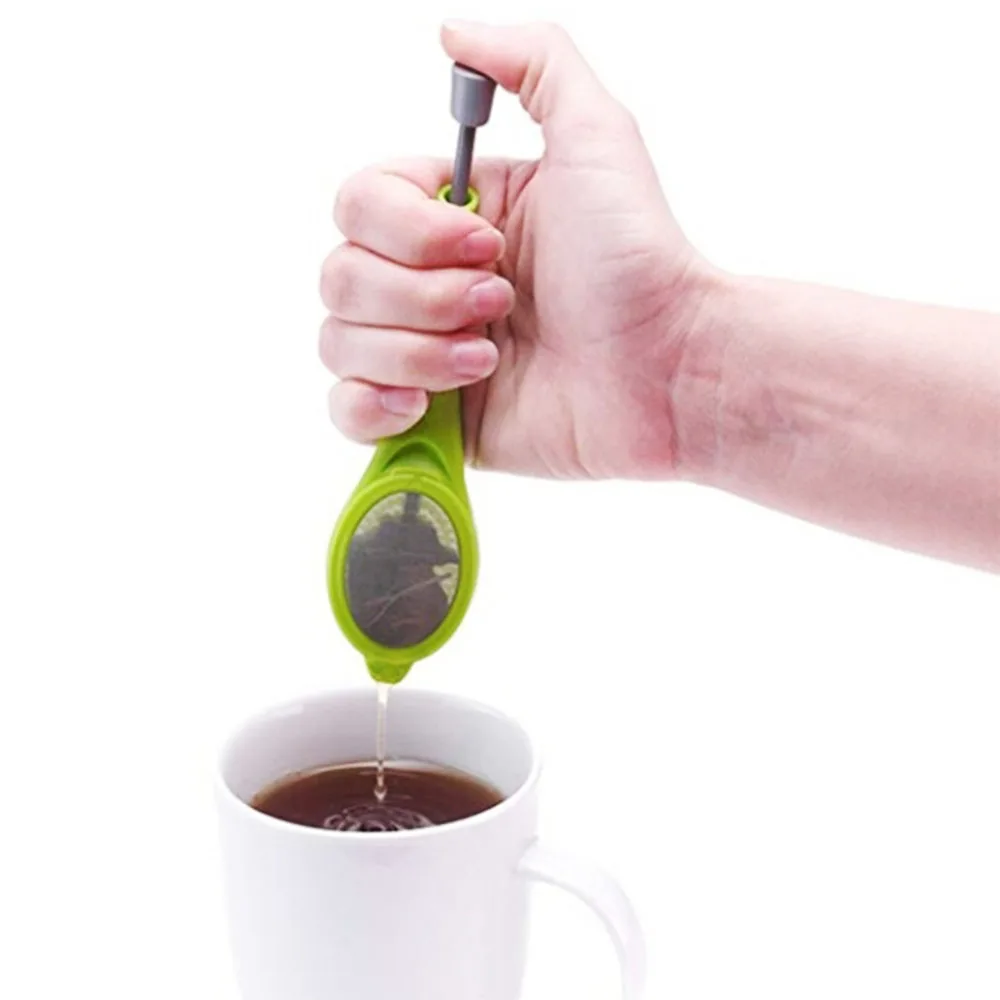 

Plastic Stir Press Tea Infuser Reusable Healthy Intense Flavor Tea Coffee Strainer Filter Bags Swirl Steep With Built-in Plunger