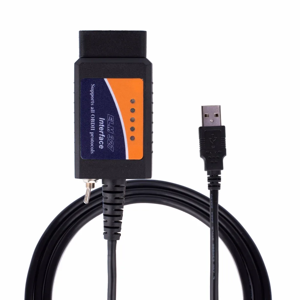 Чип ELM327 USB V1.5 с переключателем CH340 + 25K80 модифицированный для Ford ELMconfig Forscan