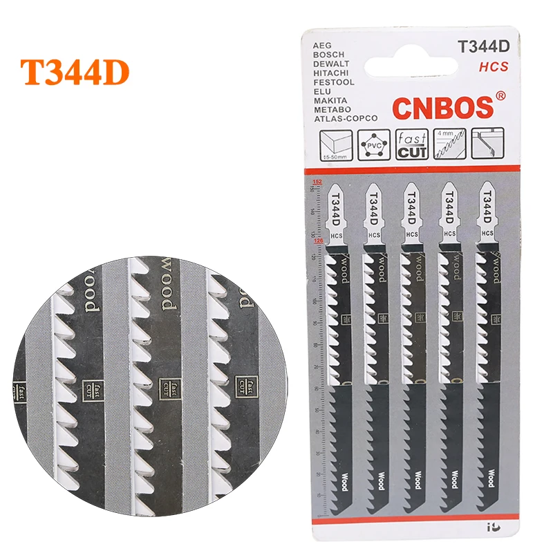 

5Pcs/set HSS HCS Ground Teeth Straight Fast Cutting T-Shank Jig Saw Blade Set For Woodworking Cheap Price