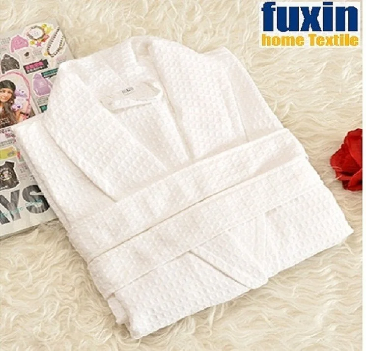 80 cotton 20 polyester waffle bathrobe spa bathrobe men's and women's