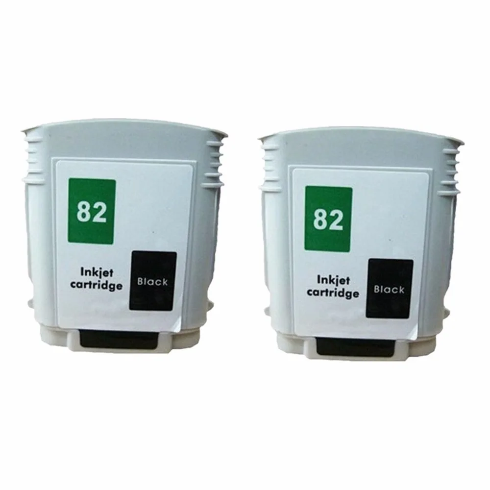 

2 Black Ink Cartridges Cartridge For HP HP82 82 XL HP82XL 82XL CH565A Designjet 800ps 815 815mfp 820 820mfp Inkjet Printer