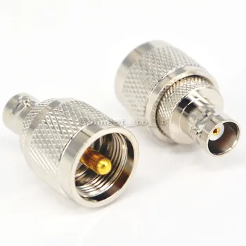 

10 Pieces BNC - UHF Adapter BNC Jack Female to UHF Plug Male Straight Connector