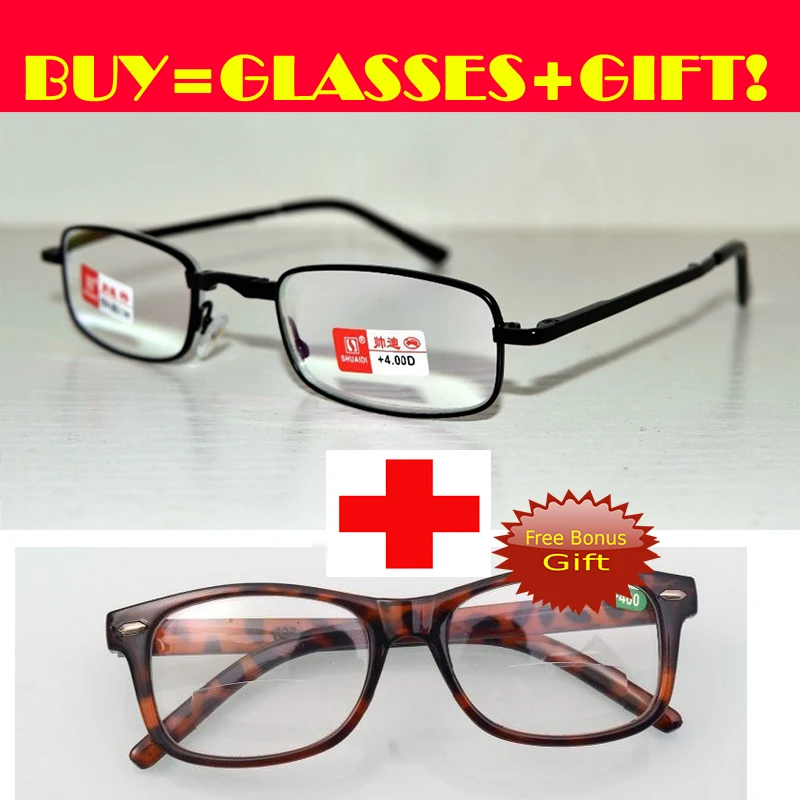 Leesbril [one Glasses+ gift Glasses] качественные складные очки для дальнозоркости, ультра светильник для чтения+ 1,0+ 1,5+ 2,0+ 2,5+ 3+ 3,5+ 4