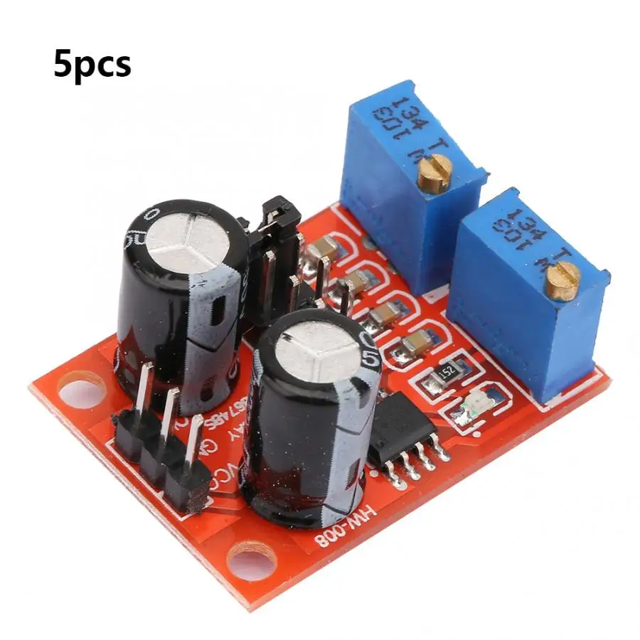 5 шт. генератор сигналов 5V 15VDC NE555 Регулируемый Импульсный Частотный модуль
