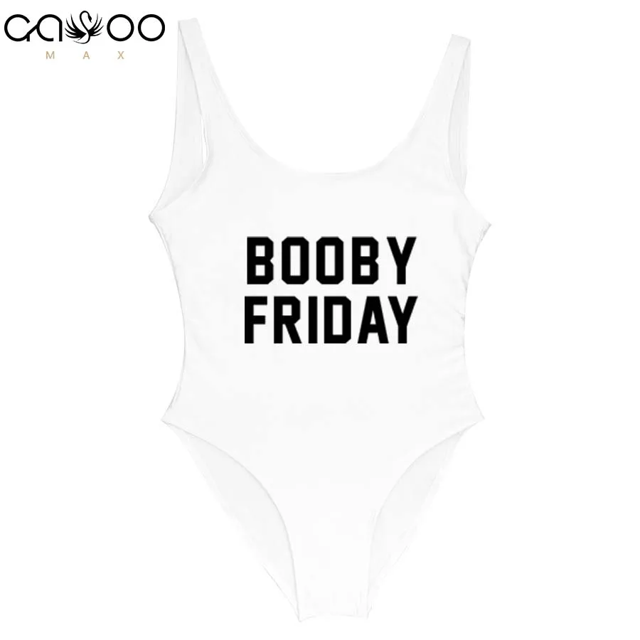 BOOBY FRIDAY Swimwear Women 2018 Sexy One Piece Swimsuit monokini Funny