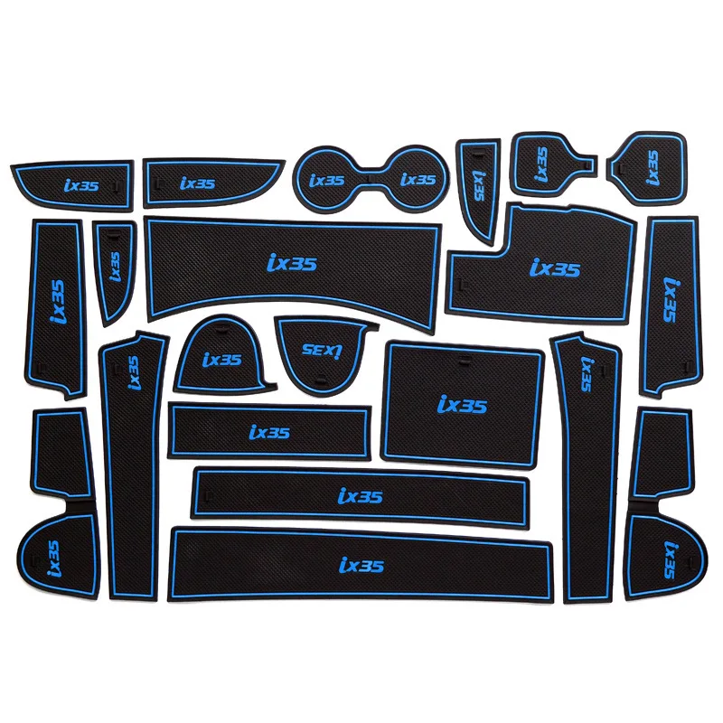 21Pcs Lot Car Interior Upholstery For Hyundai 18 IX35 Rubber Mat Accessories Non-Slip Auto |