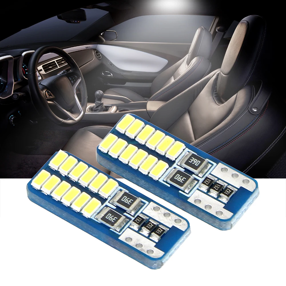 FORAUTO 1 пара T10 3014 24SMD автомобильный габаритный фонарь, светильник номерного знака, сигнальные лампы белого/кристально-синего цвета для автомобиля