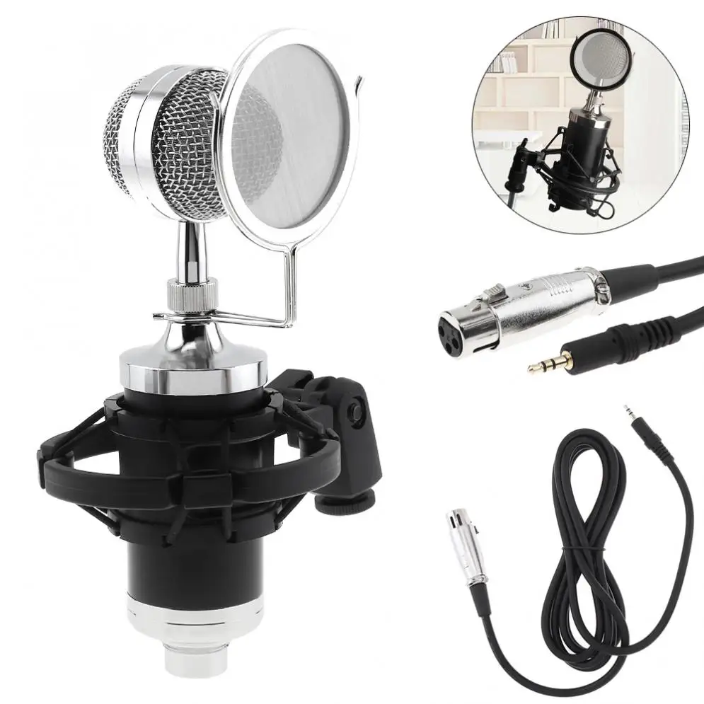 

Profession CY-F2000 Condenser Sound Recording Microphone With Shock Mount For Radio Braodcast / Singing Recording / KTV Karaoke