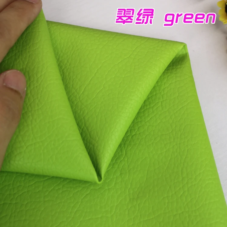 

Green Big Lychee Pattern PU Synthetic Leather Faux Leather Fabric Upholstery Car Interior Sofa Cover 54" Wide Per yard