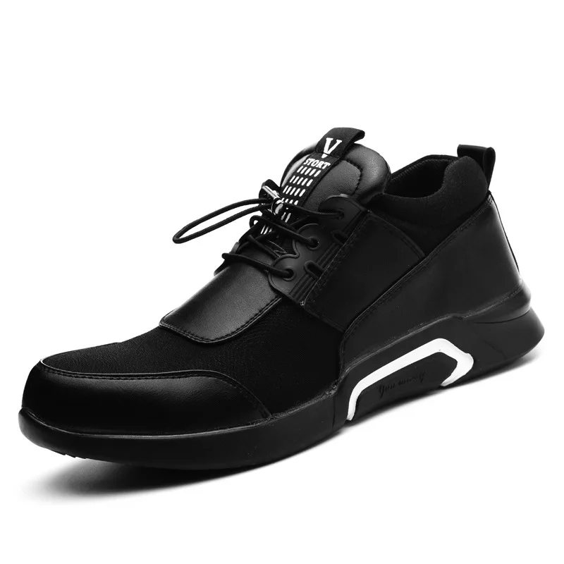 الرجال حذاء امن للعمل في الهواء الطلق الصلب تو مكافحة تحطيم مكافحة ثقب الأحذية حذاء من الجلد غير قابل للتدمير أنيق رياضية CS488