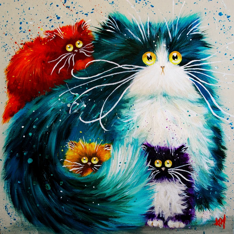 

A1413 Diamond Embroidery Home Decor Cross stitch Cartoon Cat 100% Resin Tool dril Painting Cross Stitch Mosaic Needlework