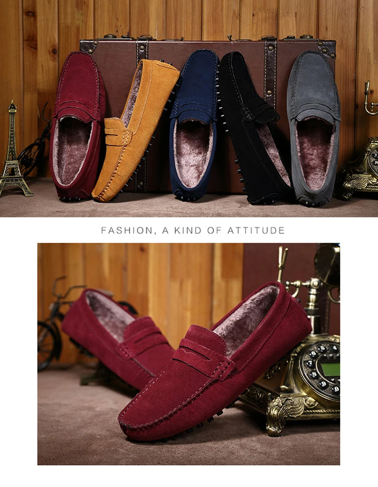 XIZI/ Мужская обувь из натуральной кожи; мужские повседневные удобные кроссовки; мужская теплая обувь без шнуровки на плоской подошве; большие размеры 38-46