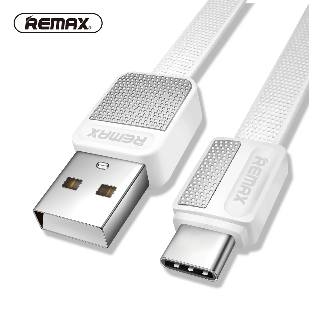 

REMAX Type C USB Data Cable Flat Metal Charging Cable 2.1A Durable USB C Fast Charger Cable for Xiaomi 4c/samsung S8/HTC/mezu