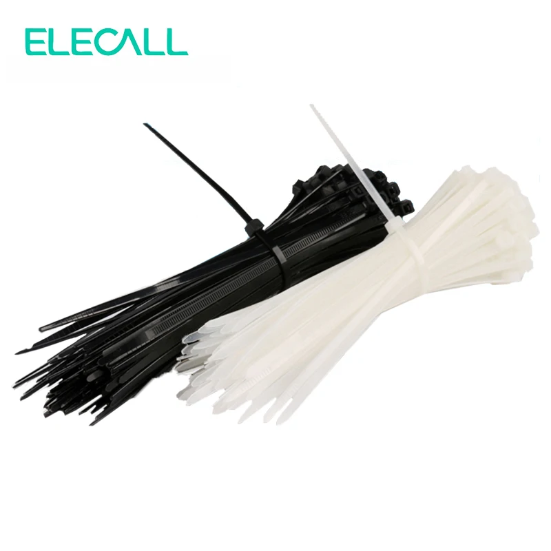 

5*250mm Self-Locking Nylon Cable Ties 250Pcs/Pack Cable Zip Tie Loop Ties For Wires Tidy Black White