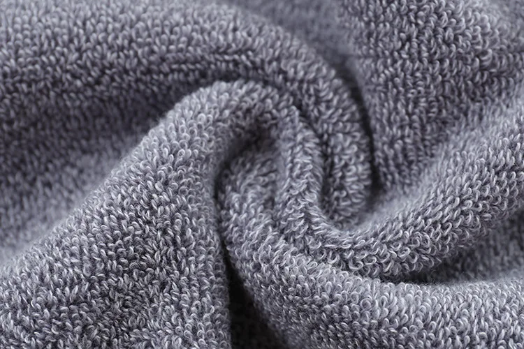 ZHUO MO 3-Pieces Thicker Stripe Pattern Soft Cotton Towel Set Bathroom Super Absorbent Bath Towel blue gray brown Face Towels