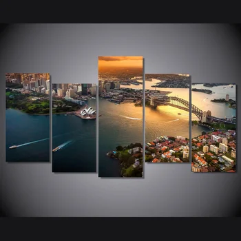 

HD Printed Sydney Australia Cityscape Painting on canvas room decoration print poster picture canvas Free shipping