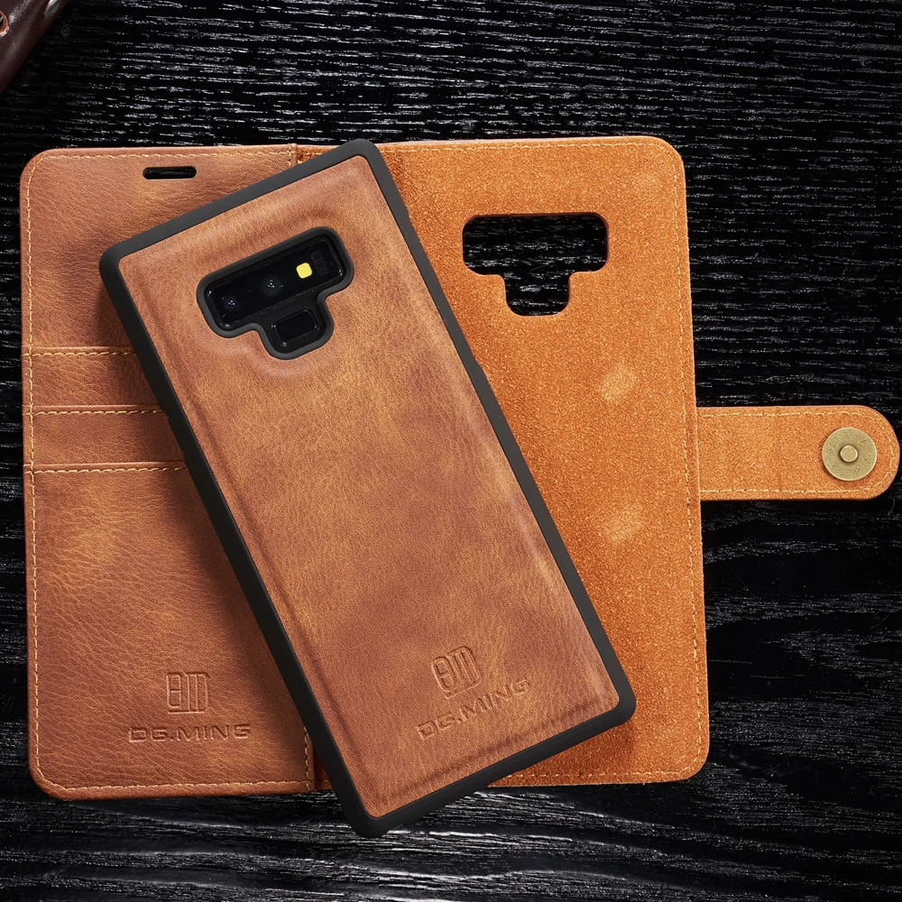 Sinbeda оригинальный бумажник из коровьей кожи DG.MING для Galaxy Note 9 чехол Магнитный