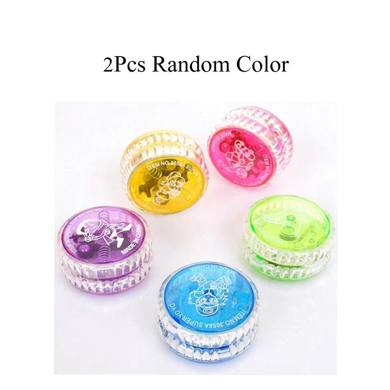 2Pcs/lot High Speed YoYo Ball Luminous Flashing Child Clutch Mechanism Yo-Yo Toys for Kid Entertainment Children Gift ZXH - Цвет: 2pcs Random Color