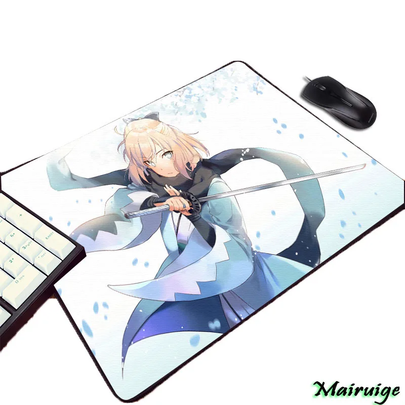 Mairuige KOHA ACE EX Okita Souji Аниме Девушки шаблон Мини ПК игровой коврик для мыши Fate/stay Night