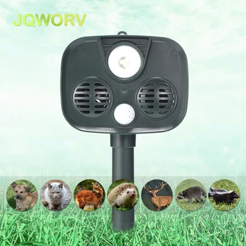 

The New Solar Ultrasonic bird repeller for garden LED flash Mole ultrasound dog control fox rodent rats pest animal 120db-alert