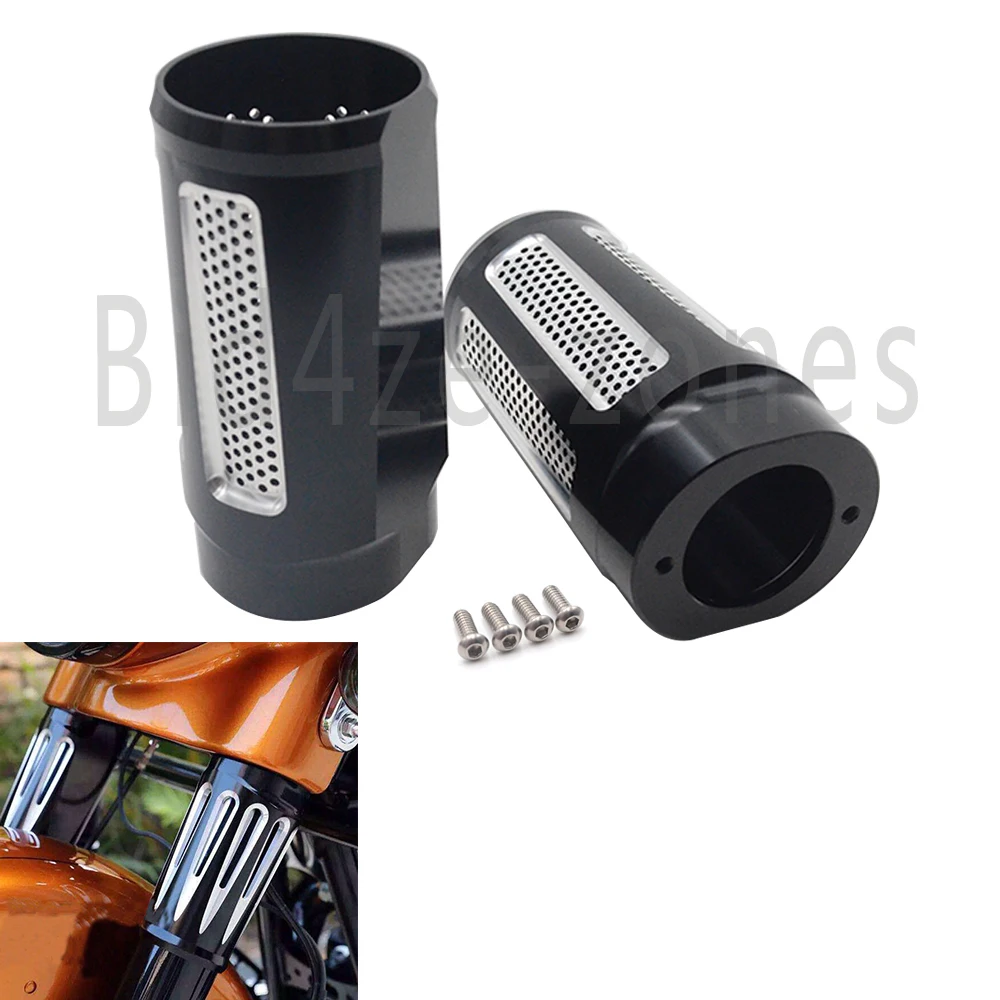 

For Harley Front Fork Shock Boot Slider Cover Black For Harley Touring Road King Electra Street Glide 1986-2011 12 13