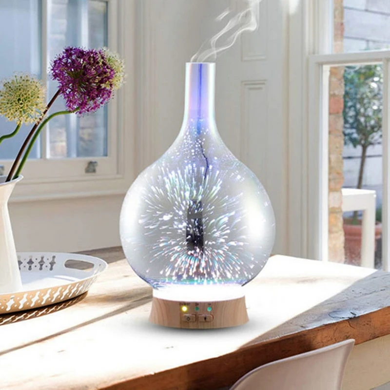 2019 New Fashion LED Light Essential Oil Mist Humidifier Ultrasonic Aroma Diffuser Aromatherapy