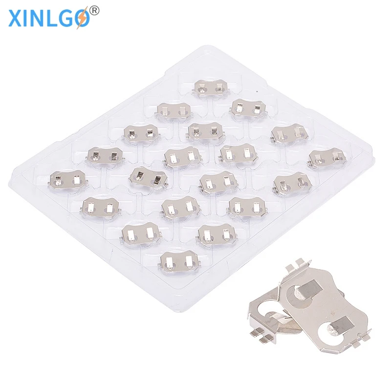 

20Pcs/lot SMD Tab 20Mm Cr2032 2032 Battery Button Cell Holder Coin Cell Retainer Battery Holder Surface Mount PCB Connectors